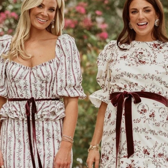 Antonio Melani x Nicola Bathie Florence Floral Print MIDI dress - Picture 9 of 16